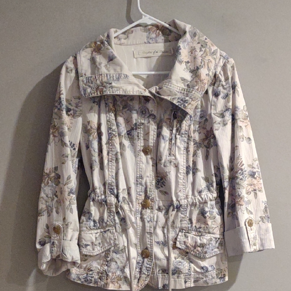 Anthropologie Daughters Of The Liberation Women's 10 Floral‎ Button Up Jacket